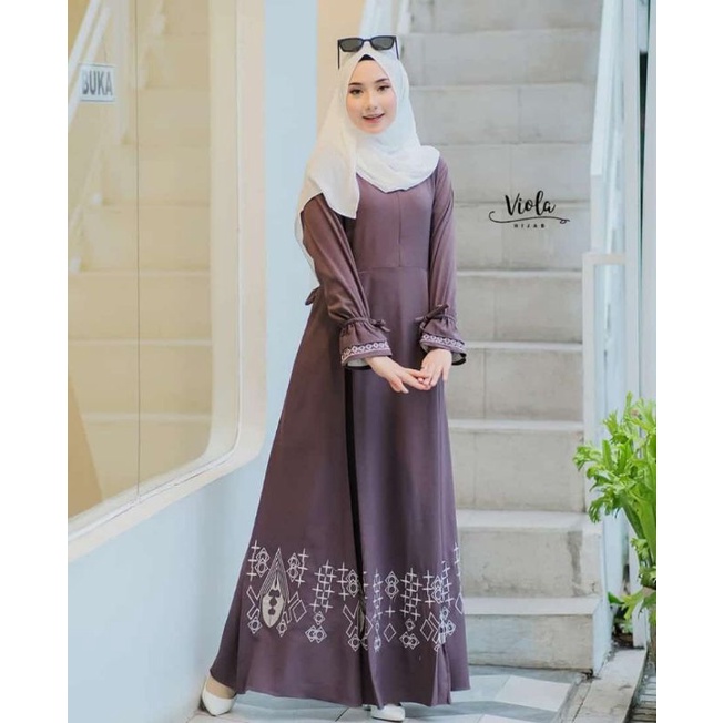 Syahira dress viola hijab/Gamis Viola hijab/Gamis pesta/Gamis kondangan