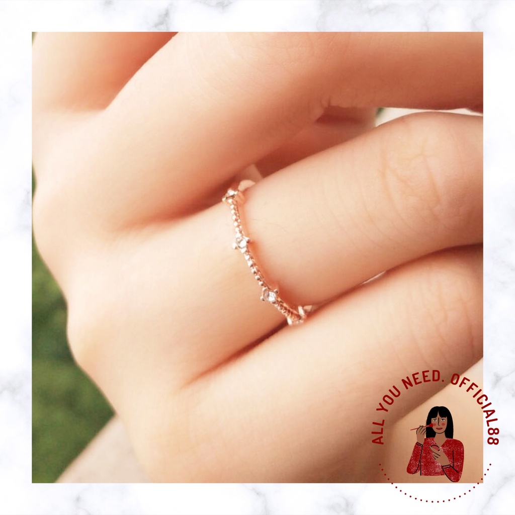 ✿AYN✿ Cincin Simple Sterling Silver Hias K15 untuk Wanita / Perhiasan Wanita Cincin