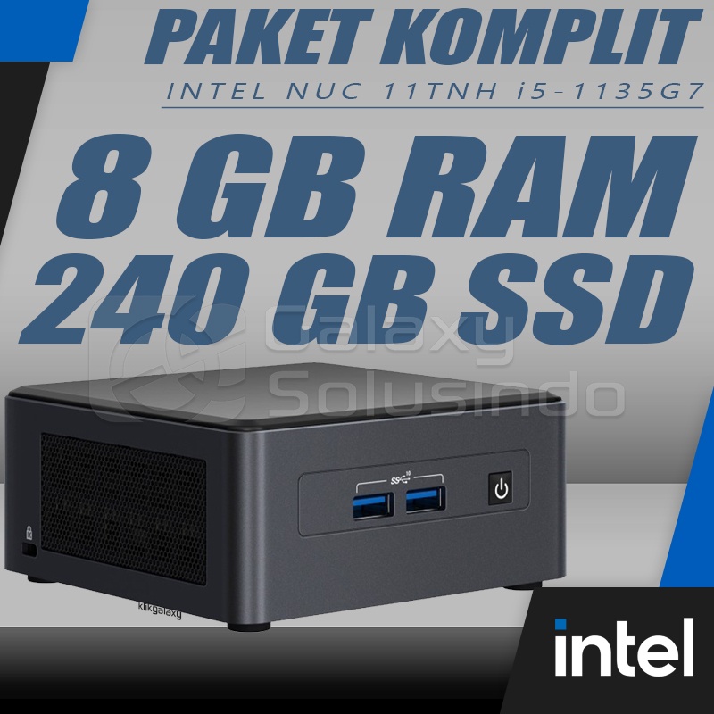 PAKET Intel NUC Kit 11TNHi5 i5-1135G7 8GB RAM 256GB SSD 11TNH Mini PC