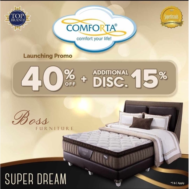 SET COMFORTA SUPER DREAM + Divan Sandaran PROMO