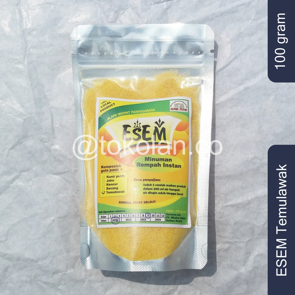 

Jamu Instan ESEM TEMULAWAK - Minuman TEMULAWAK INSTAN Siap Seduh 100% Alami