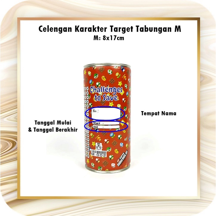 Celengan Target Challenge/Celengan Karakter M