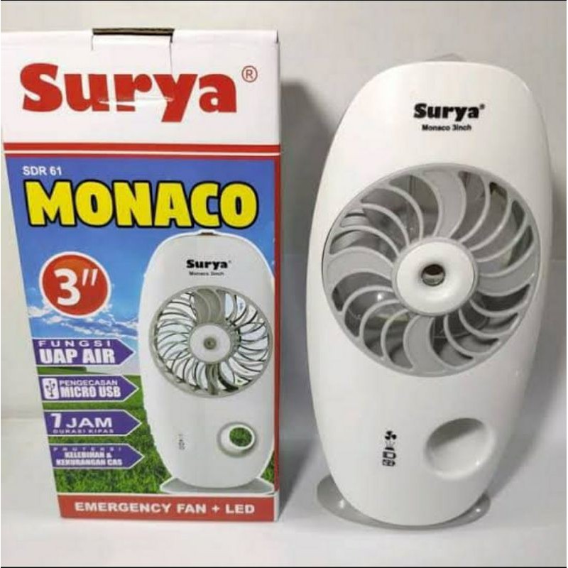 Kipas Angin + Uap Air Mini 3&quot; Portabel / Mini Fan with Air Cooler Misty Merek SURYA SDR 61
