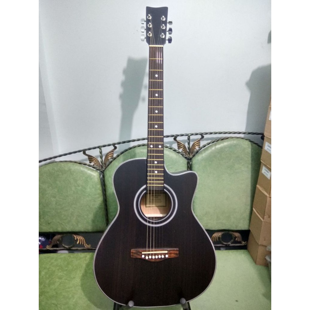 Gitar Akustik Yamaha Tipe F1000 Hitam Jumbo Sunkay Trusrod Senar String Jakarta Murah