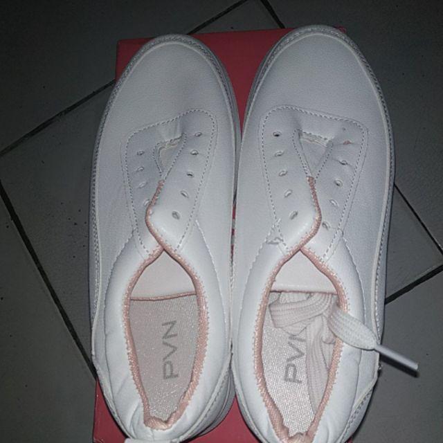 PVN Sepatu Sneakers Wanita Putih Pink 004 | Shopee Indonesia