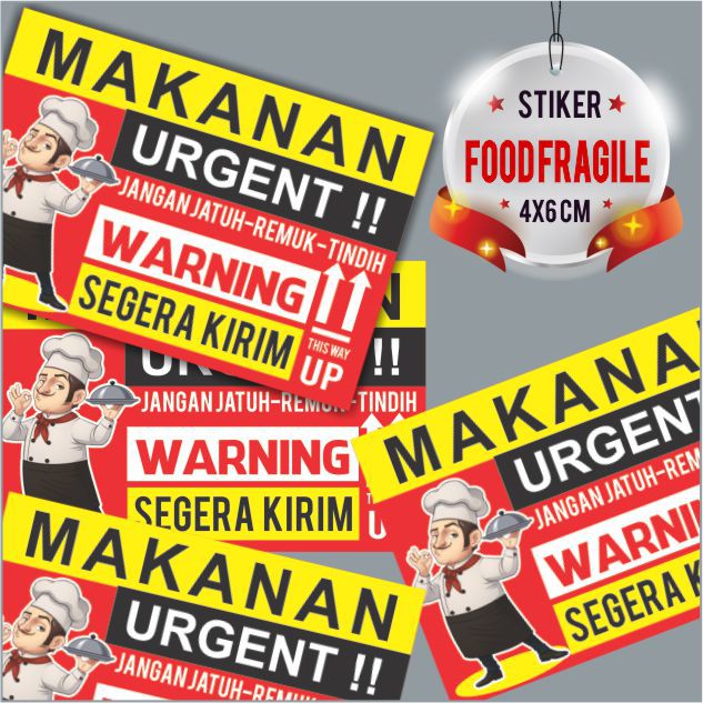 

stiker label pengiriman paket / food fragile