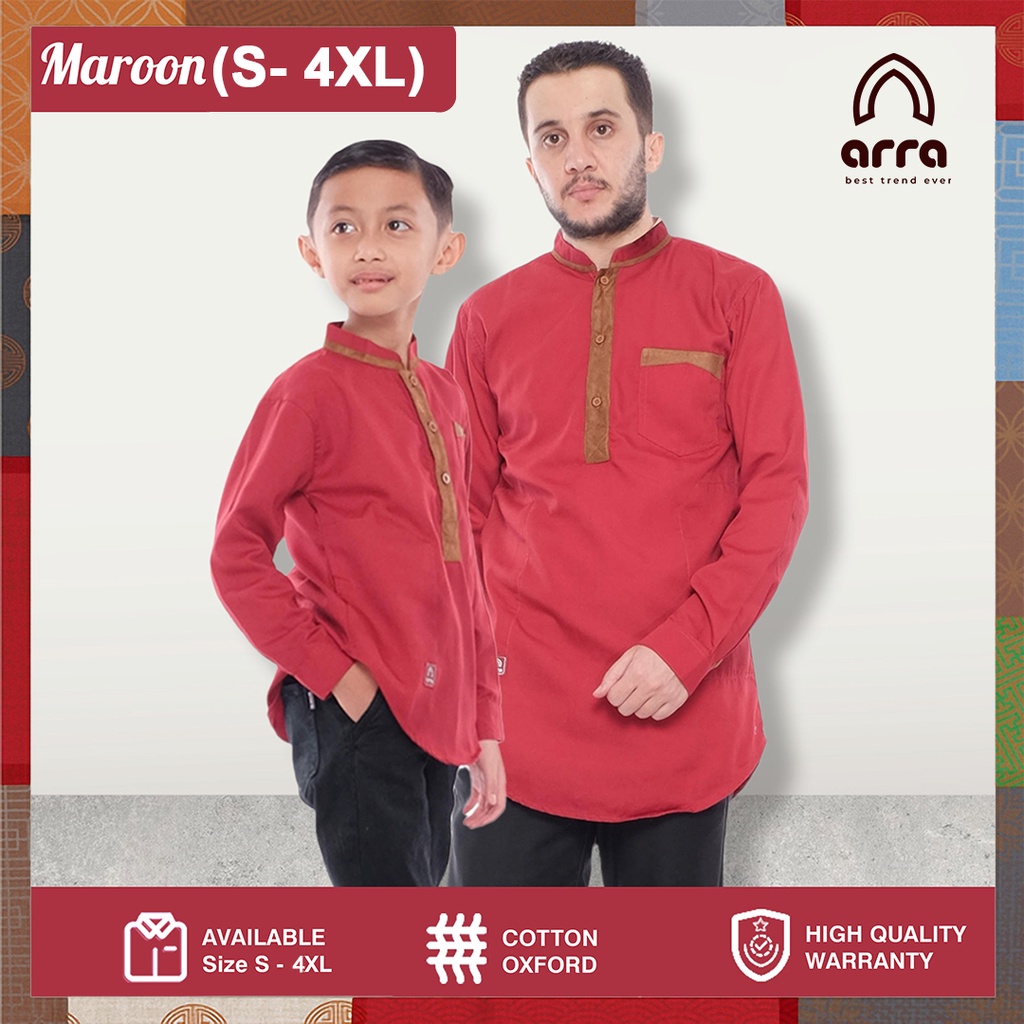 Baju Koko Kurta Pakistan Couple Sarimbit Ayah dan Anak Lengan Panjang Ukuran Besar Big Size Jumbo 3X