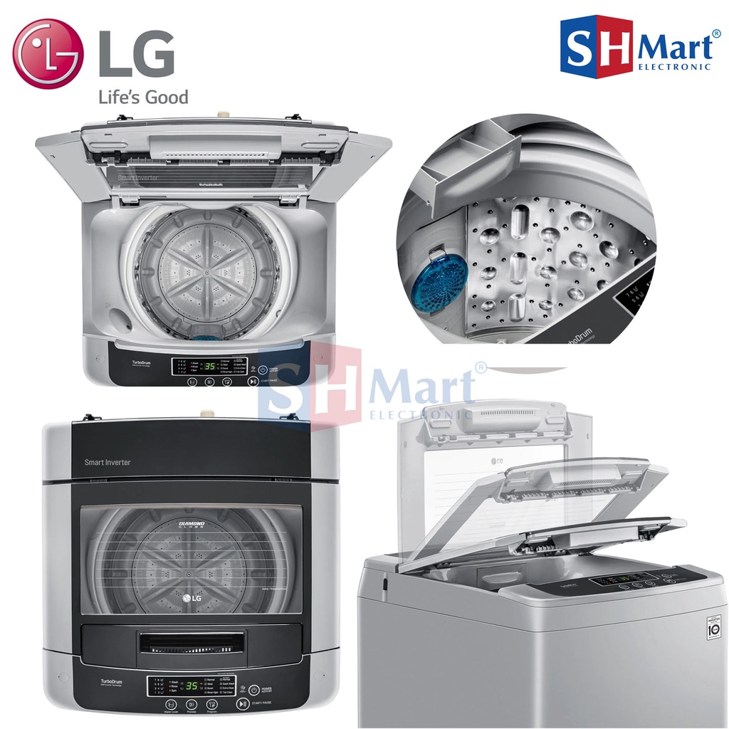 MESIN CUCI LG TOP LOADING 7,5 KG SMART INVENTER T2175VSPCK GARANSI RESMI (MEDAN)