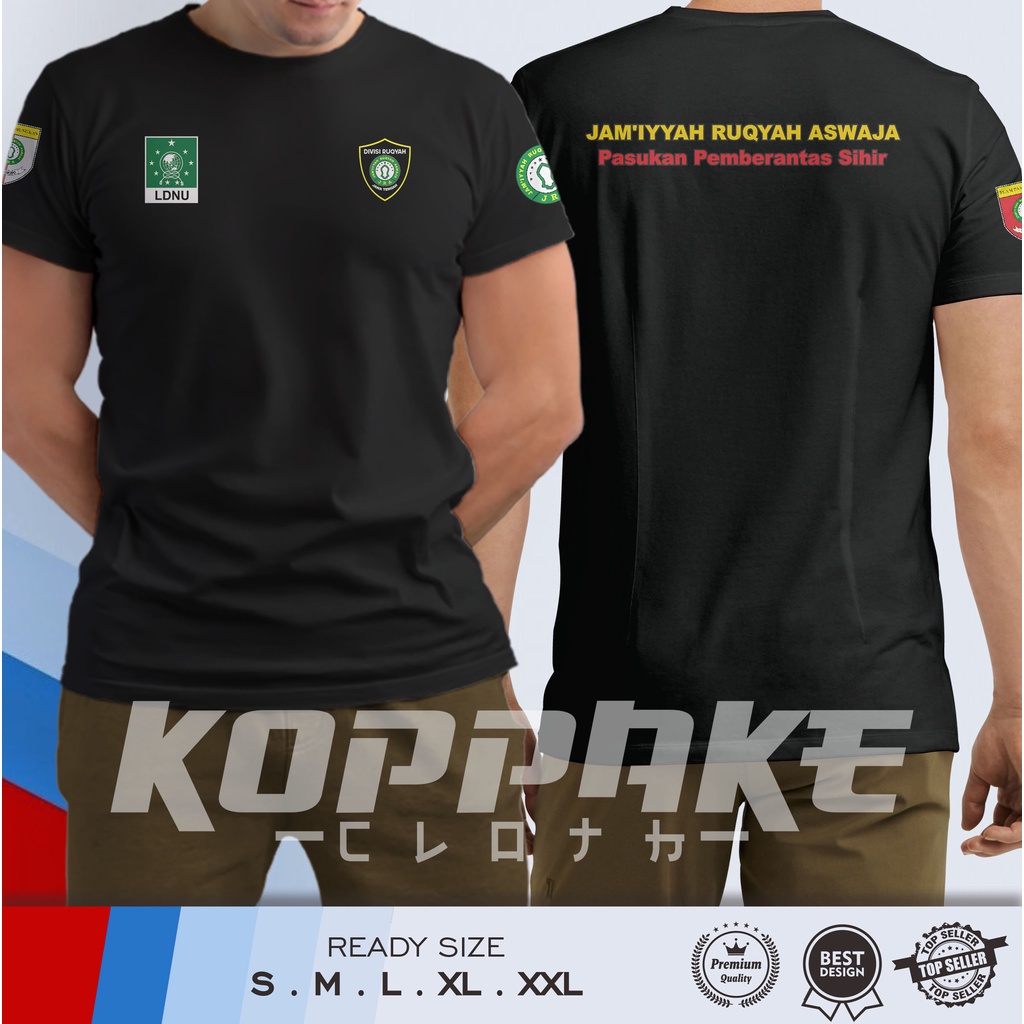 Kaos JRA Jam'iyyah Ruqyah Aswaja Pasukan Pemberantas Sihir LDNU Team Pamungkas Wonosobo Baju Distro