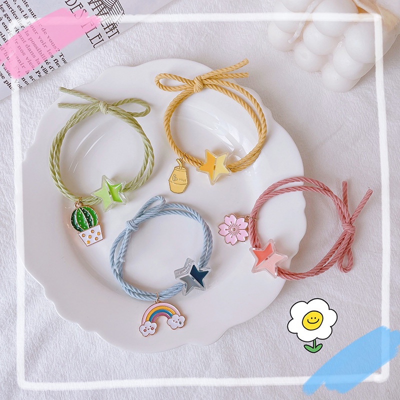 COD❤️1 Pcs Gelang Liontin wanita murah Bintang Korea Gelang Harapan Untuk Pacar Dan Sahabat mpor fashion