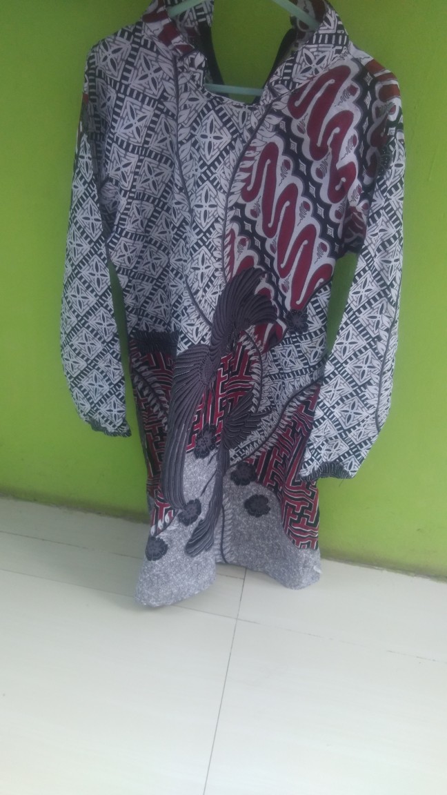 M-l-xl-xxl Batik Tunik Wanita Asj Sa Hrb026 Kenongo Pekalongan Sogan Tulis