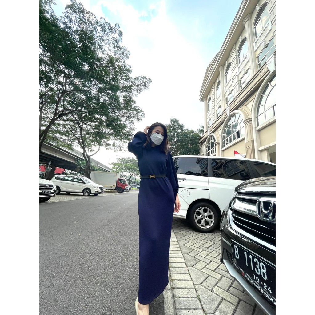 longdress muslim scuba full +FREE BELT H/Gamis wanita JessicaCollecton 643#