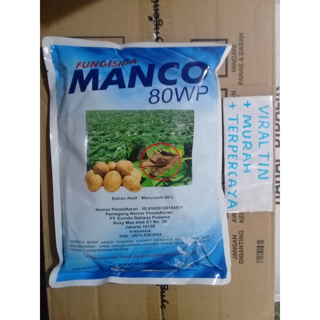 manco kemasan 1kg fungisida tanaman.