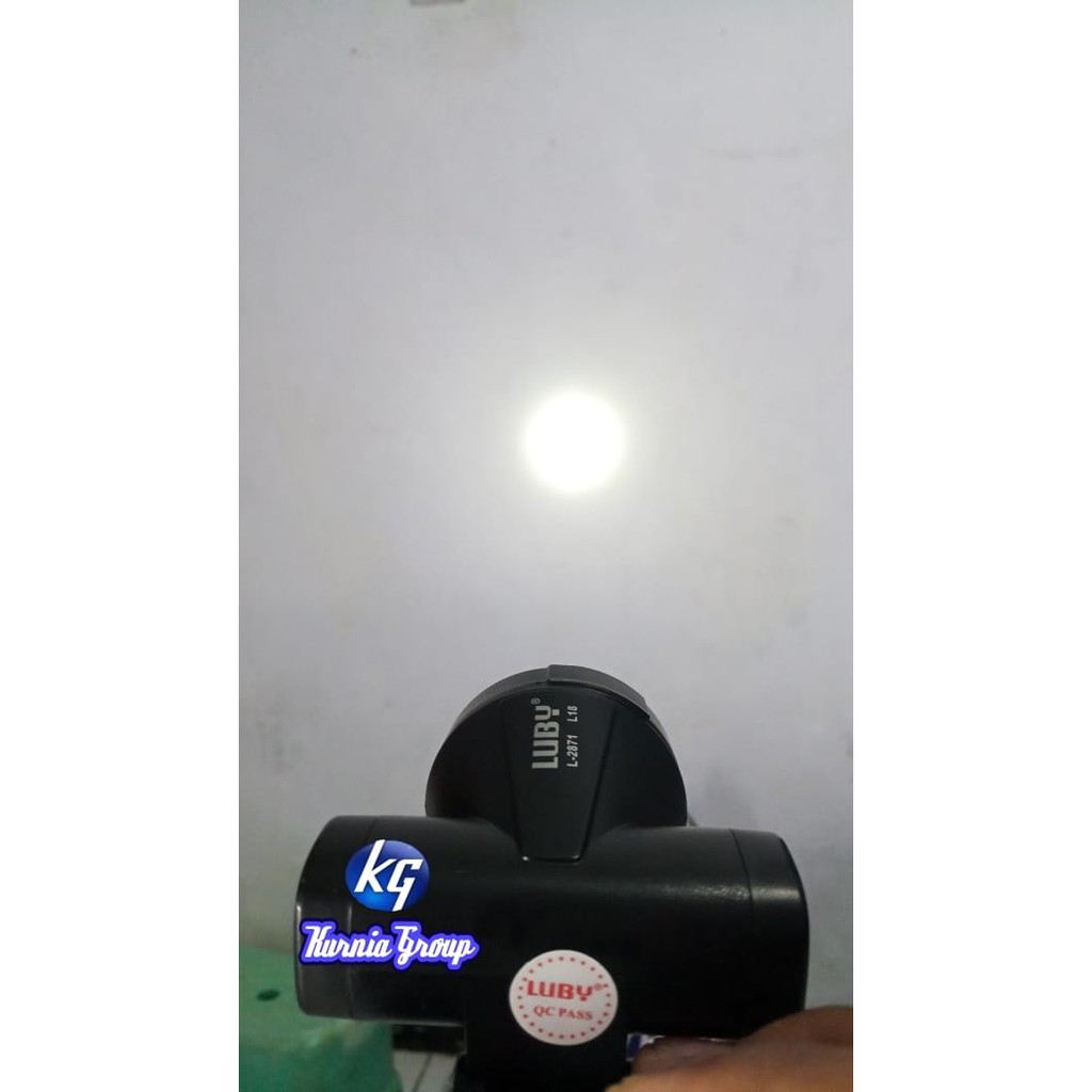 SENTER KEPALA LUBY 7W L-2871 NYALA  PUTIH KUNING CAS HEAD LAMP 18JAM BATERAI LITHIUM BELOR BERBURU