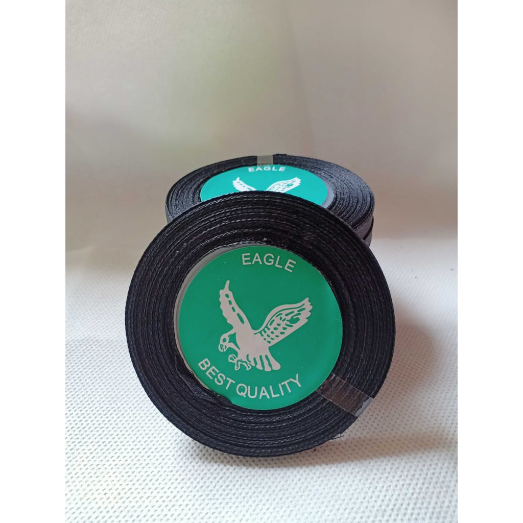 

Pita satin hitam 1/4 inch / 0.635 cm Per roll