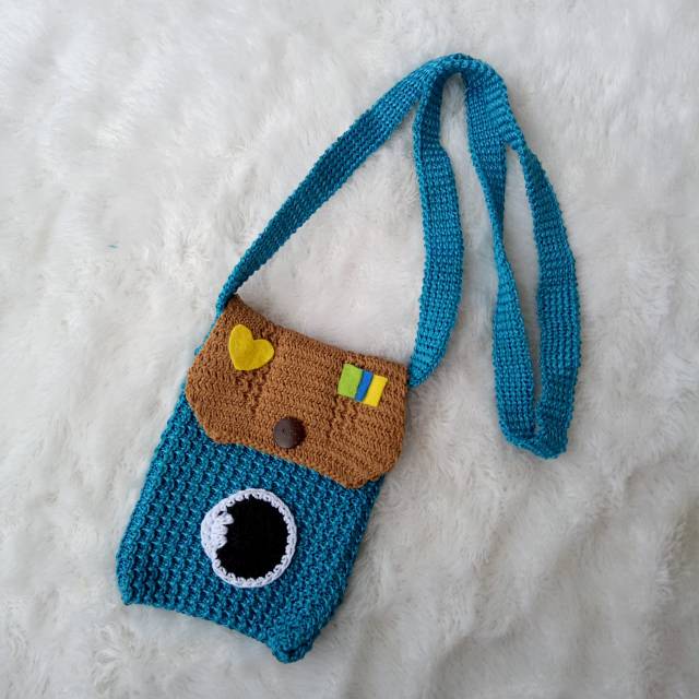 Tas hp rajutan motif IG / tas hp murah rajutan bandung