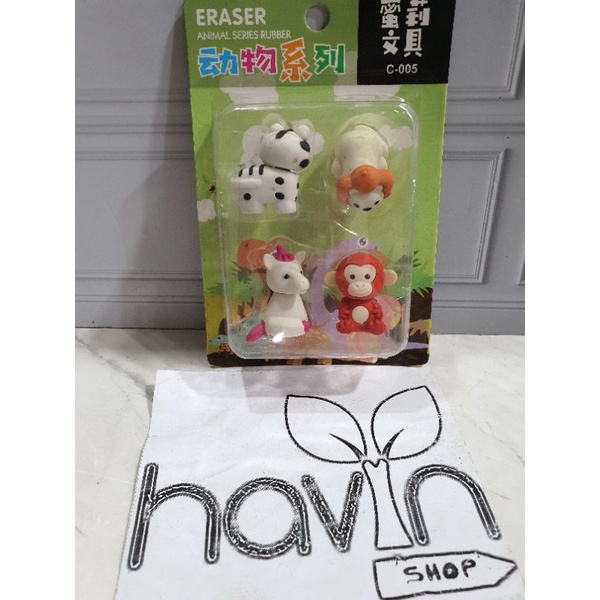 penghapus hewan/stip animal/hapusan lucu-F