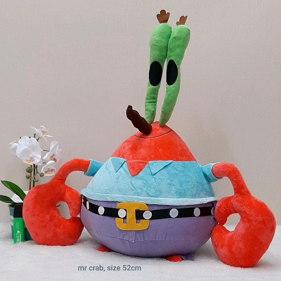 Boneka Mr.Crab & Spongebob/boneka karakter/boneka spongebob squarepants/kado boneka anak