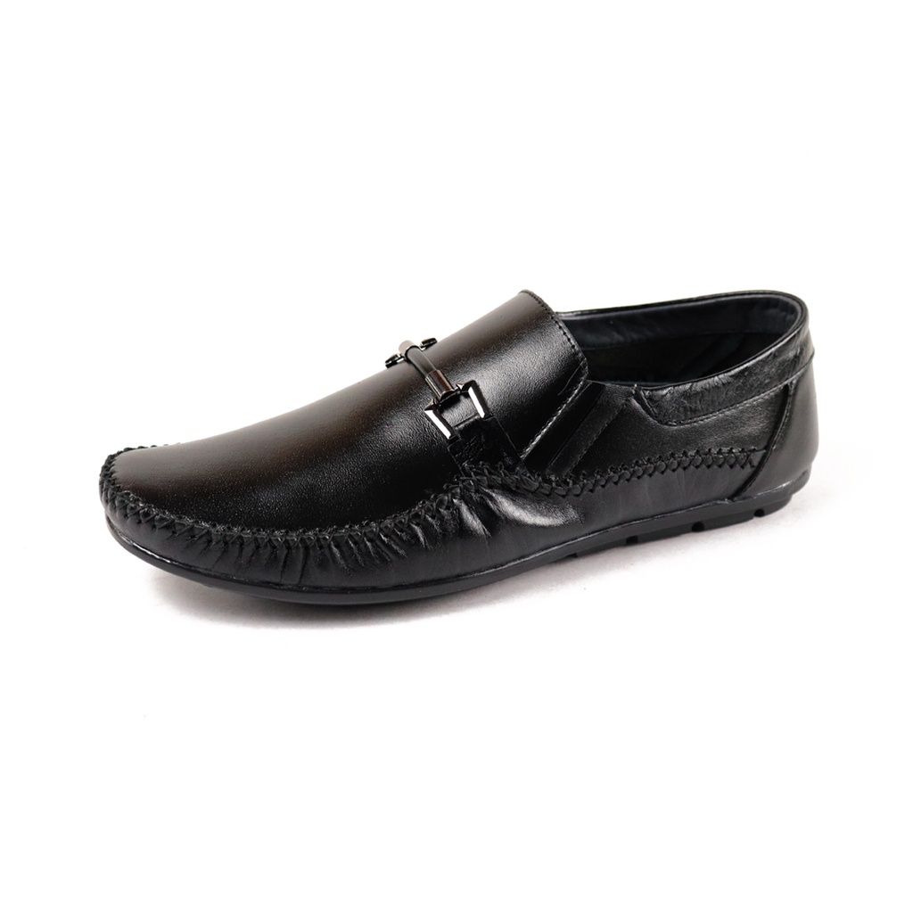 Sepatu Pria Kasual Slip On Pantofel Loafer Kulit Asli KEYTON JLS962 Original