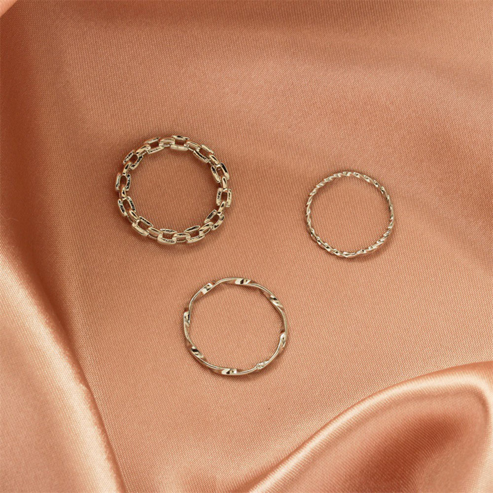 Set Cincin A &amp; 6 Bahan Metal Untuk Wanita