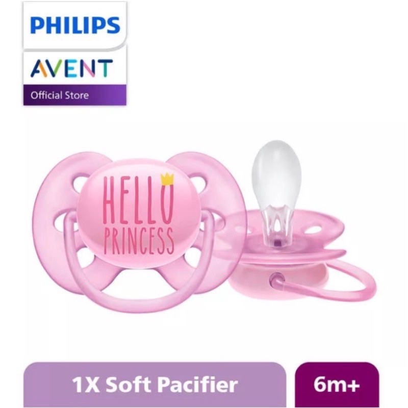 EMPENG AVENT DOT PACIFIER  AVENT 18m isi 2 EMPENG 6-18 model baru pink