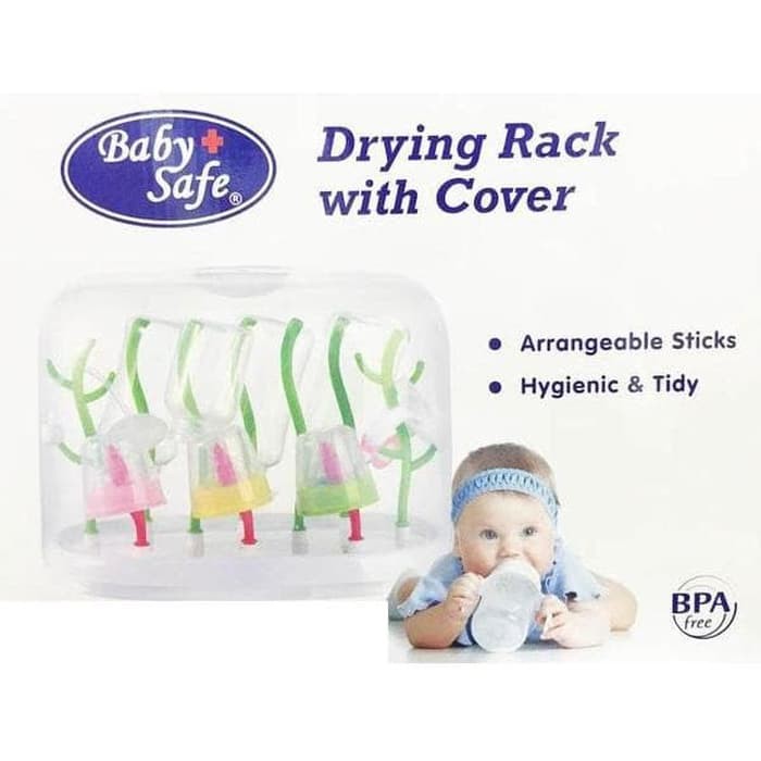 Ready Makassar! Baby Safe DR 002 Drying Rack With Cover