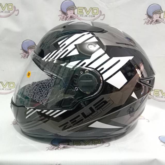HELM ZEUS FULL FACE AL28 BLACK DSIL - FREE SMOKE VISOR ZEUS ORIGINAL ( ONGKIR 2KG )