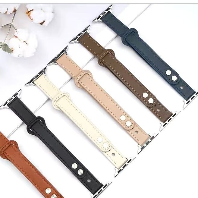 APPLE WATCH Leather Strap iWatch 7 6 SE 5 4 3 Leather Band 41 45 44 42 40 38mm