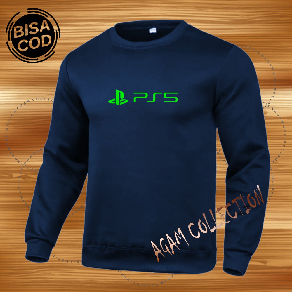 Agam collection Sweater Distro Ps5 Premium Text Neon Pria Wanita