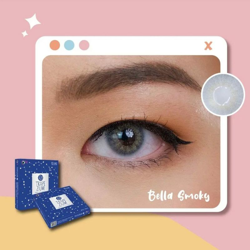 Softlens TRAPEZIUM 14.5 MM BELLA SMOKY MINUS -0.50 S.D -6.00 by CTK