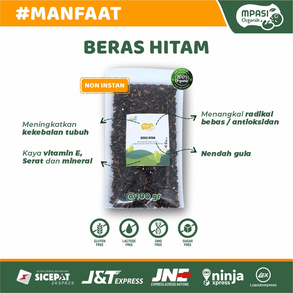 BERAS HITAM ORGANIK | BERAS MPASI ORGANIK | MAKANAN BAYI | MAKANAN SEHAT