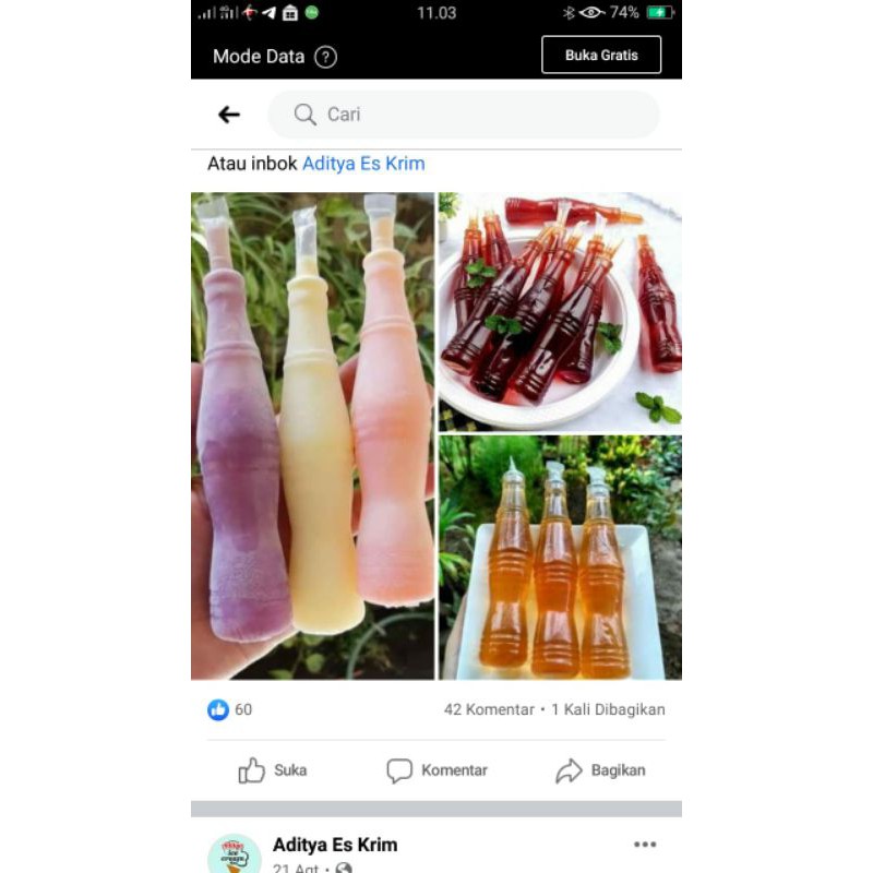 

Plastik bentuk botol isi 50