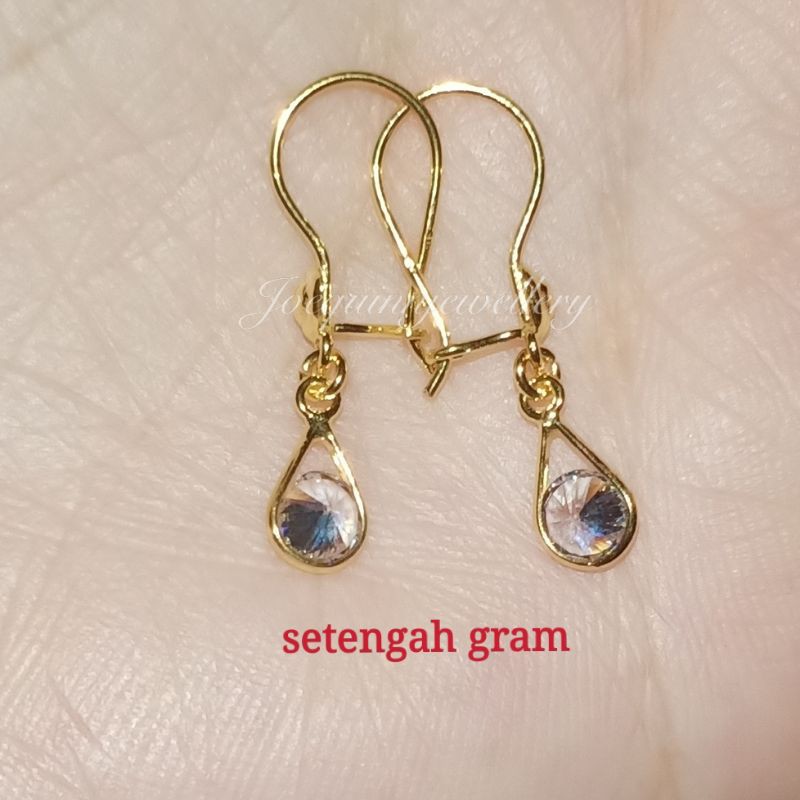 anting gantung mata setngah gram