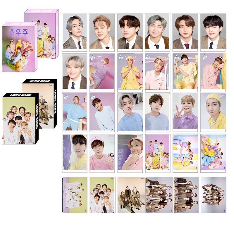 30pcs Kartu Lomo Foto Kpop BTS ENHYPEN EXO TWICE TXT NCT Aespa Album