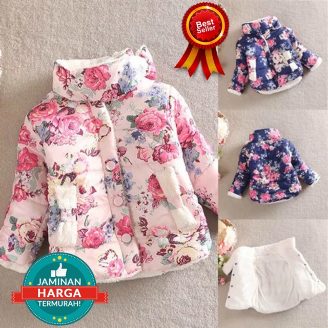 READY INDONESIA Mantel Jaket Winter anak perempuan musim dingin coat for girls children 5 - 6 tahun