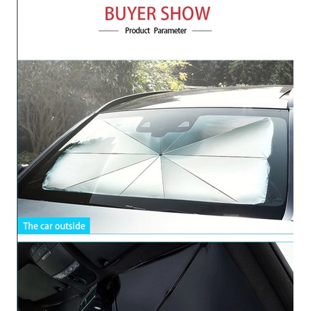 Shade Pro Sun Shield payung Lipat pelindung Pelindung Dashboard sinar uv kaca depan mobil