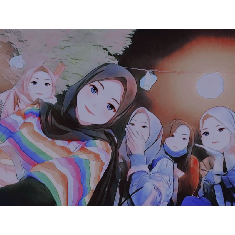 VEKTOR ANIME STYLE/vektor karikatur/lukisan wajah/illustrasi/kado ultah/kado wisuda FREE FONT