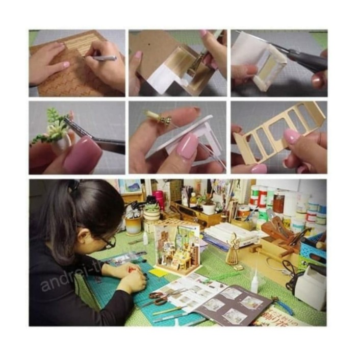 DIY Miniature House Doll House DIY Miniatur Rumah Rumah Boneka - Sunshine Study murah Berkualitas