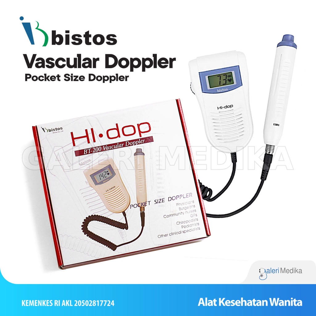 Doppler Vaskular / Vascular Bistos Hi-Dop BT-200V- Mengukur Gangguan Pembuluh Darah