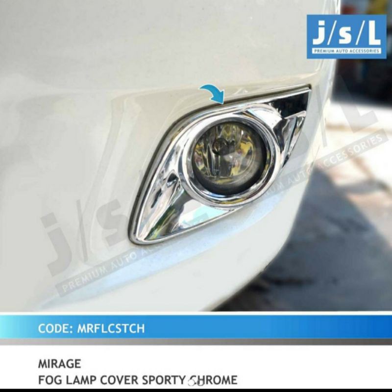 cover foglamp mobil Mirage sporty chrome jsl