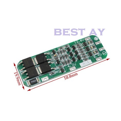 Modul PCB Battery Protection board BMS 3S 20A 12V Pack Balance Lithium Baterai Li-ion 18650