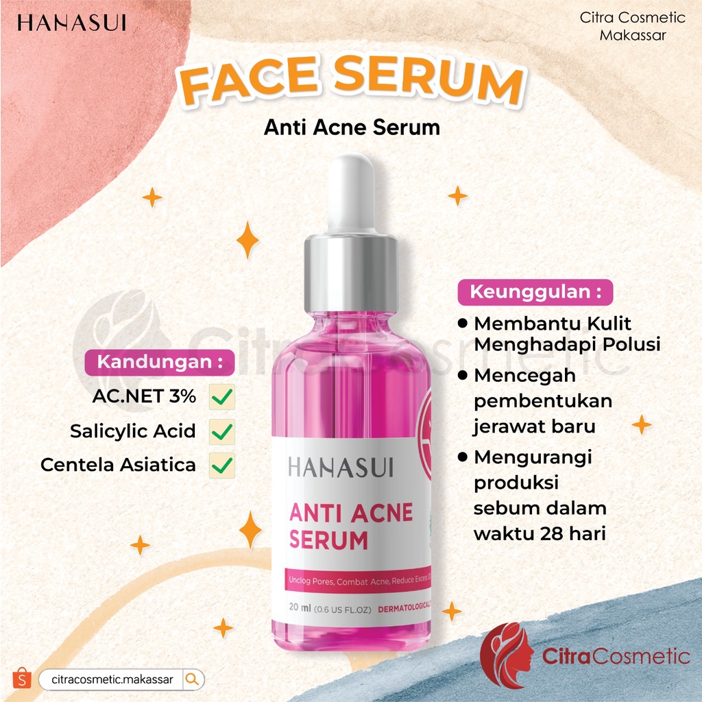 Hanasui Serum  Anti Acne 20 Ml | Gold | Men | Collagen | Vitamin C