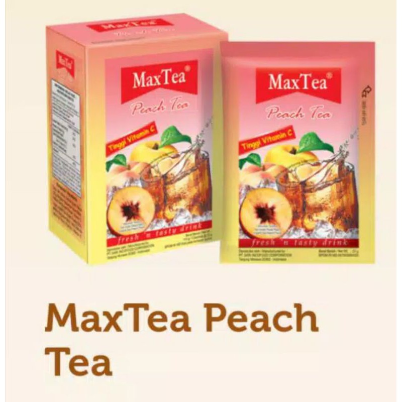 Repack Indocafe Maxtea Peach Tea 1 sachet @ 25gr