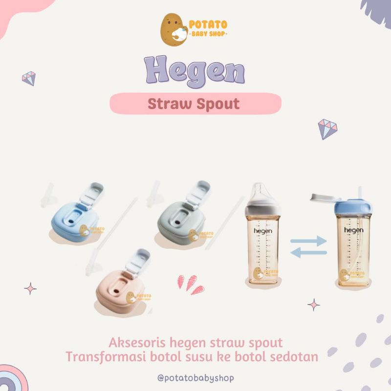 Hegen - PCTO Straw Spout - Aksesoris Tutup Sedotan