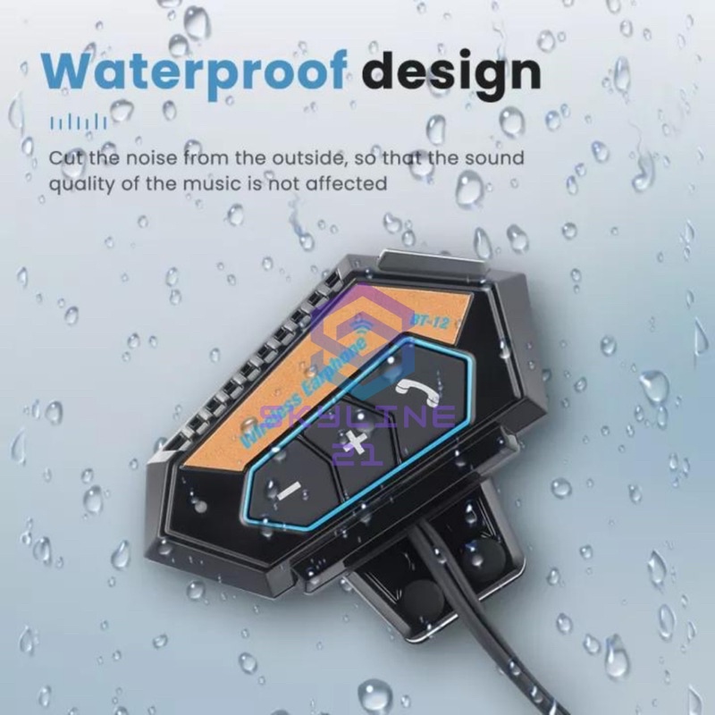 BT12 Pro Max Headset Bluetooth Wireless High End Headset Helm Helmet BT-12 BT 12 Not Intercom-3