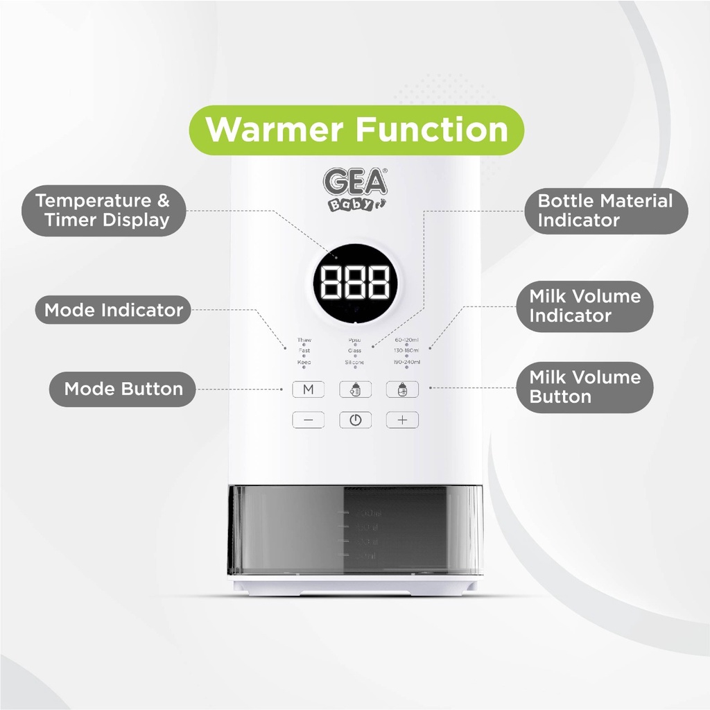 Gea Baby GW200 Smart Auto Bottle Warmer | Penghangat ASI