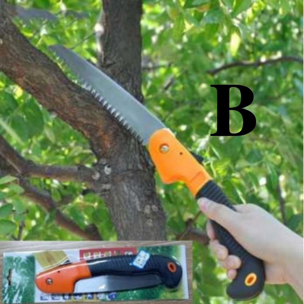 Gergaji Kayu Mini Lipat Portable Gergaji Tangan Multifungsi Folding Saw Dahan Ranting Pohon Bonsai-B