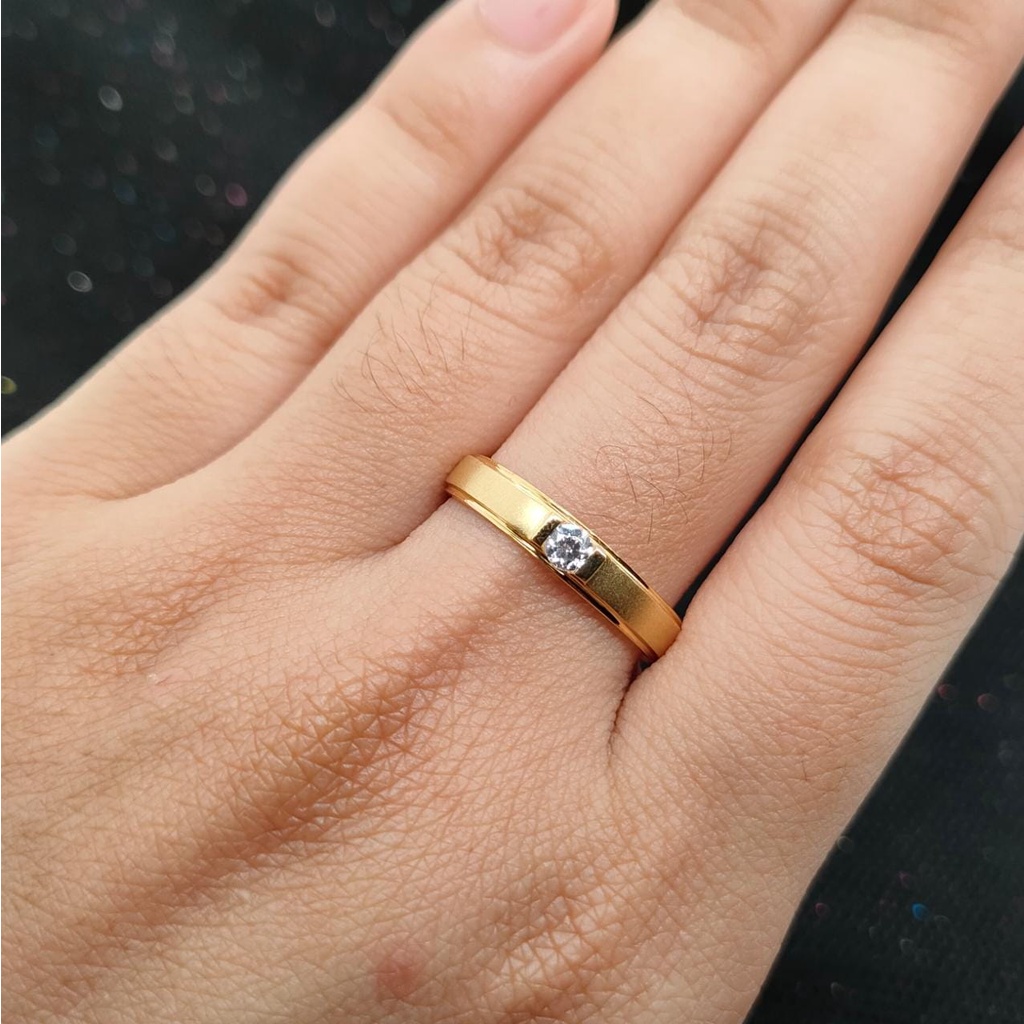 Cincin nikah Emas 17K - 1 Pasang 4 gr Kadar 750 - 5