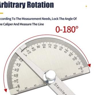 

【PENJUALAN CEPAT】 Stainless Degree protractor / busur derajat / pengukur sudut / penggaris busur Alat Ukur Sudut Terbaik/(TERBARU)/[Terlaris Today]/STAR/「Stok terbaru」