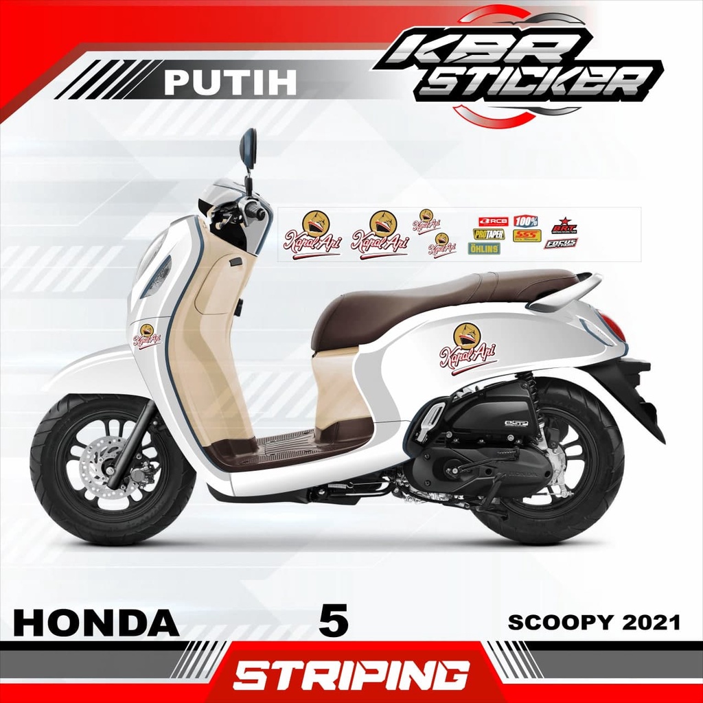 SCOOPY 2021 stiker motor striping SCOOPY 2021 motor honda motor sticker variasi Racing 05